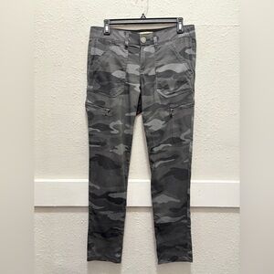 Democracy Ab Technology Grey Camo Zipper Cargo Side Pockets Skinny Pants Size 6